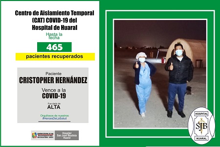 NOTA 064:SON 465 PERSONAS RECUPERADAS EN EL CENTRO DE AISLAMIENTO TEMPORAL DEL HOSPITAL DE HUARAL